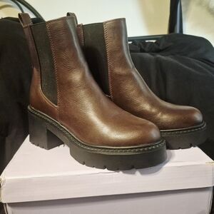 Brown Leather Ankle Boots